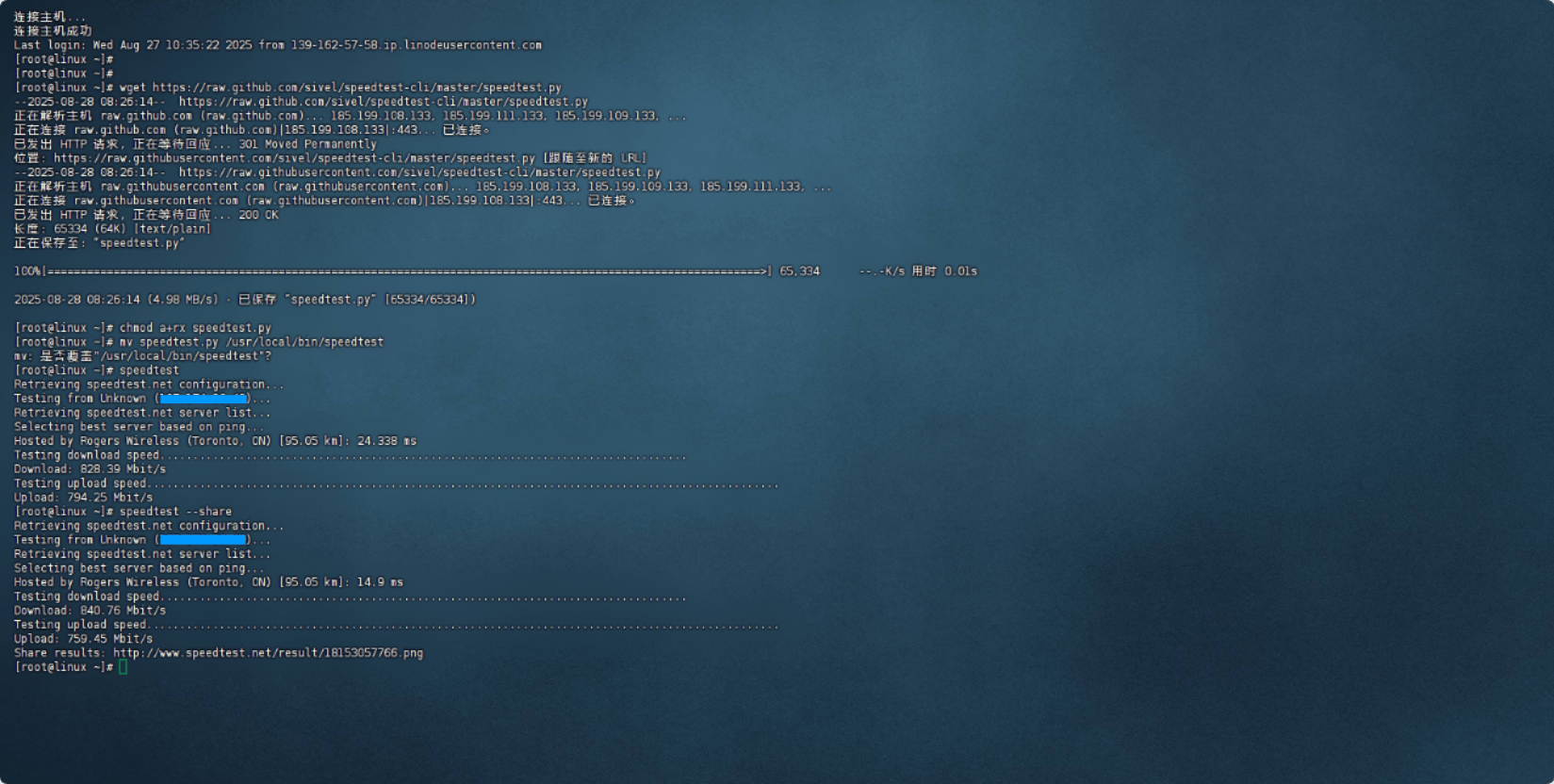 Linux服务器测速方法